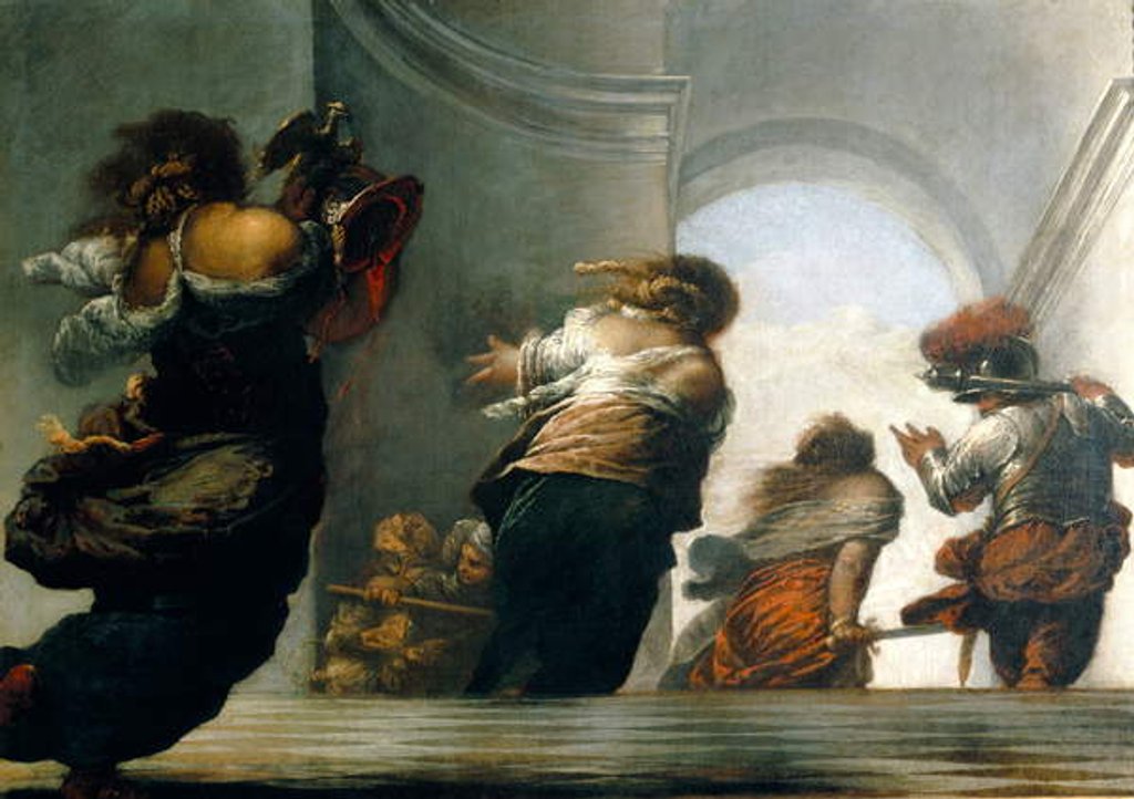 Detail of The Temple of Janus, 17th century by Sebastiano Mazzoni