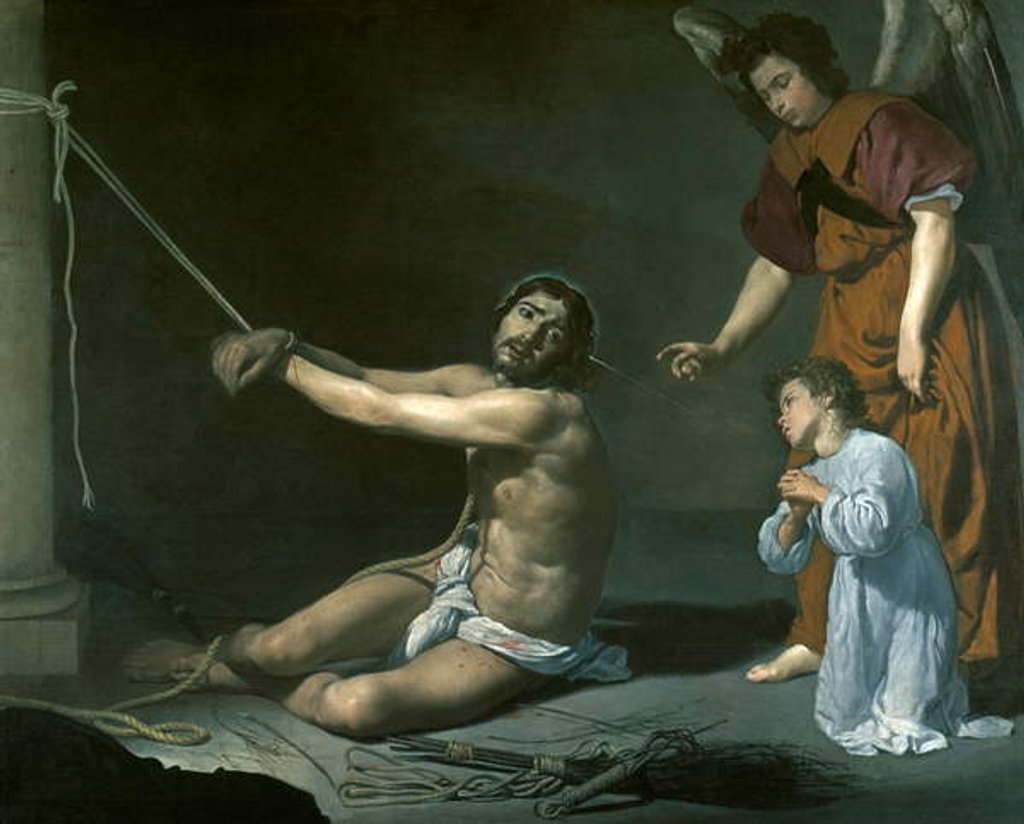 Detail of Christ after the Flagellation by Diego Rodriguez de Silva y Velazquez