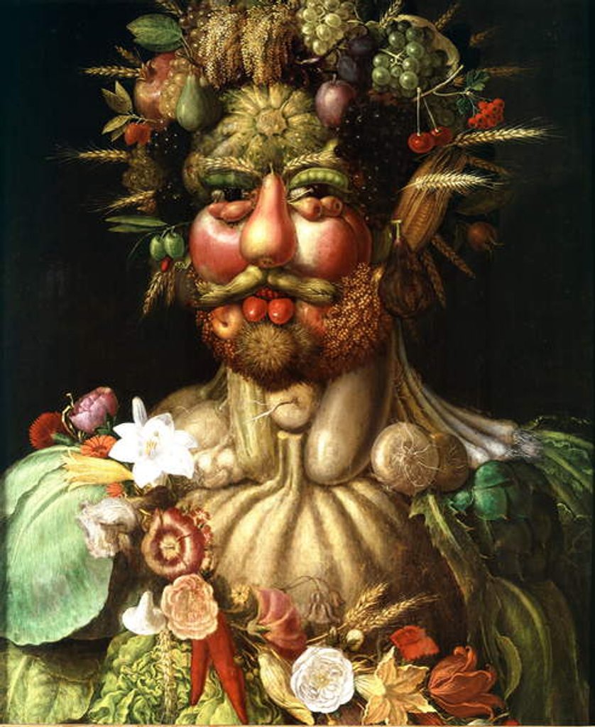 Detail of Vertumnus by Giuseppe Arcimboldo