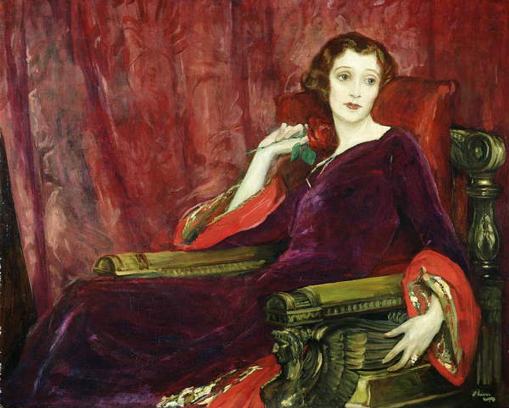 Detail of The Red Rose, 1923 by John Lavery