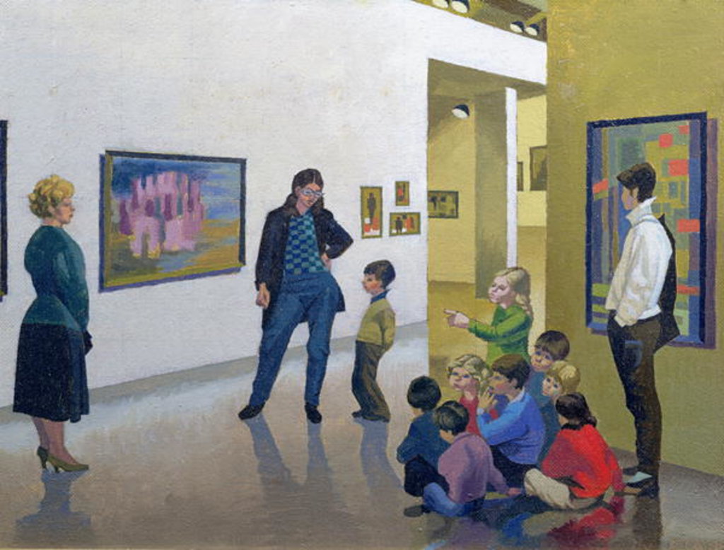 Detail of The Art Lesson, Calais by Osmund Caine