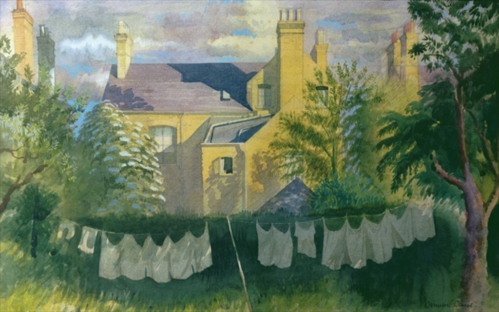 Detail of Washing at No. 25, Kingston by Osmund Caine