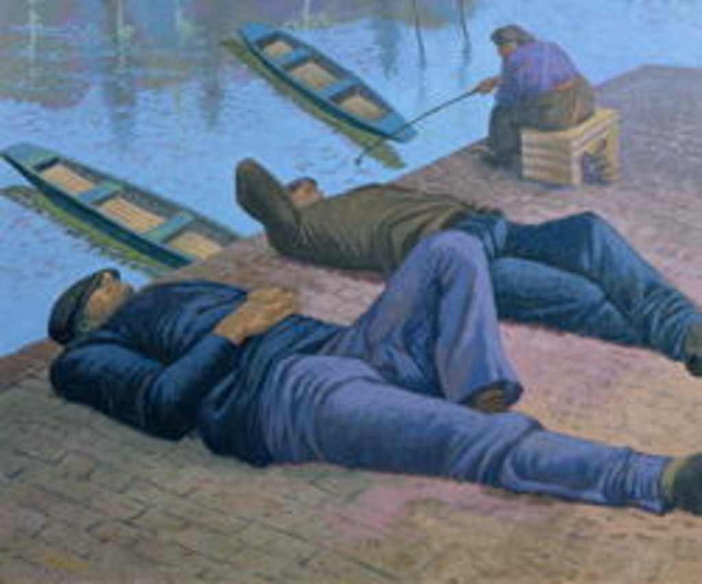 Detail of The Tramps by Osmund Caine