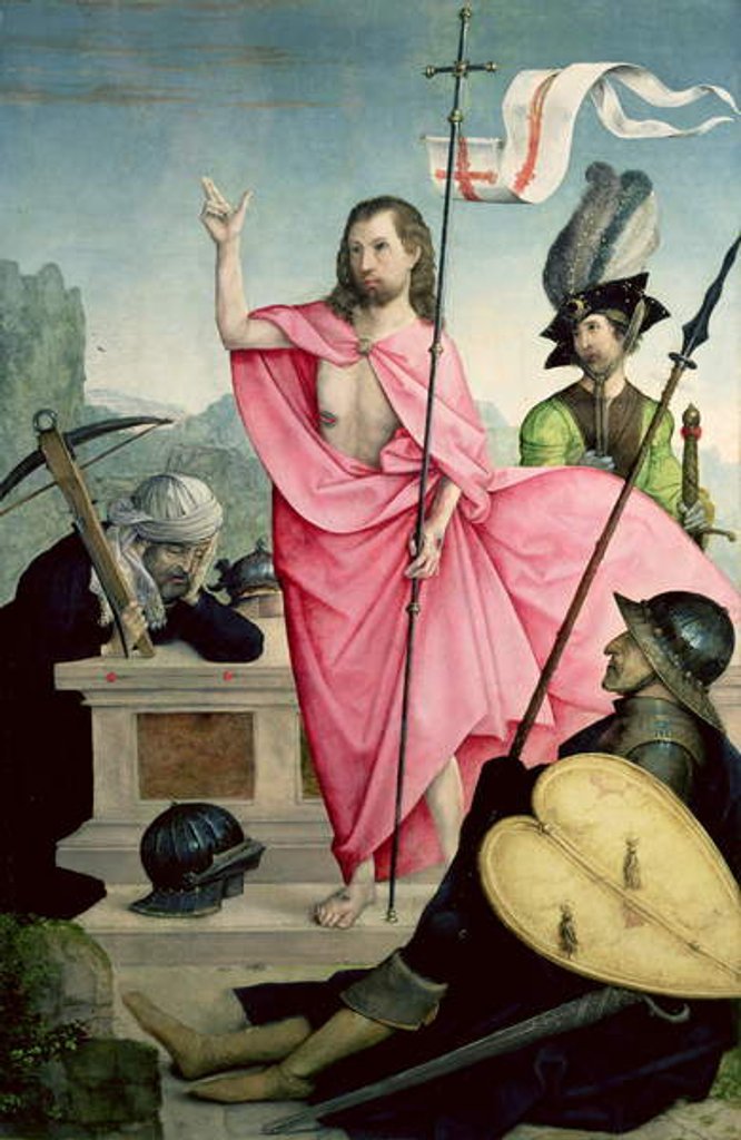 Detail of Resurrection by Juan de Flandes