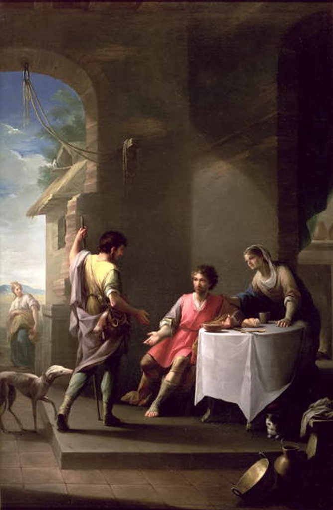 Detail of Esau sells his birthright to Jacob, 1790-1800 by Zacarias Gonzalez Velazquez