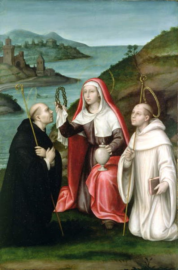 Detail of St. Mary Magdalene with St. Dominic and St. Bernard, c.1580 by Nicolas Borras