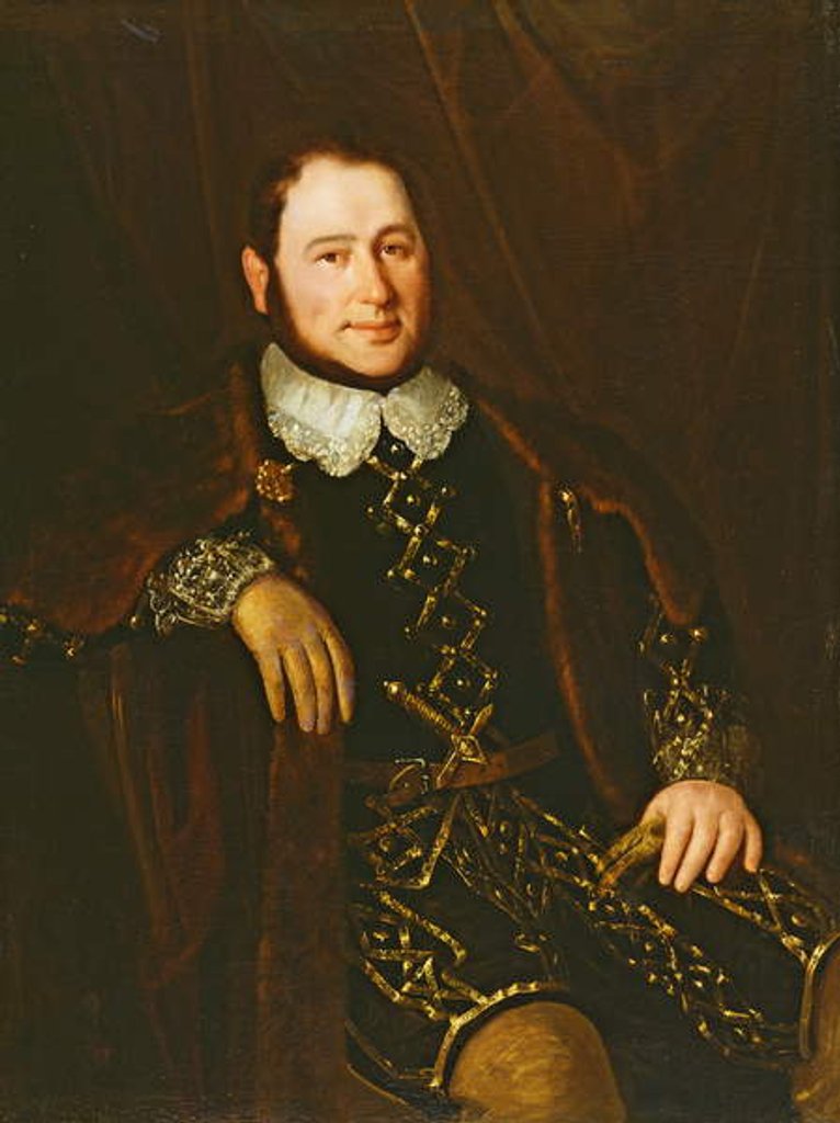 Detail of Portrait of the singer Ronconi, c.1842 by Antonio María Esquivel y Suárez de Urbina