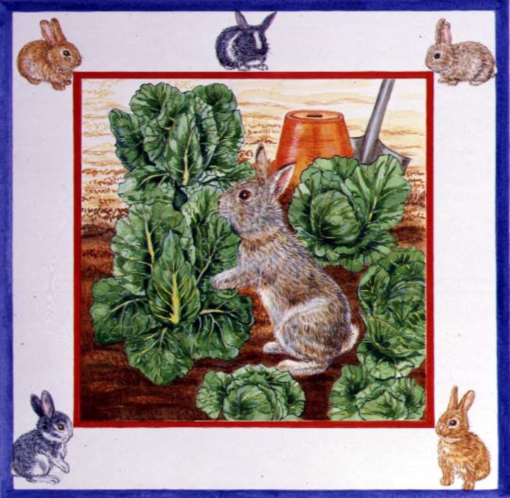 Detail of A Rabbit in the Cabbage Patch by Catherine Bradbury