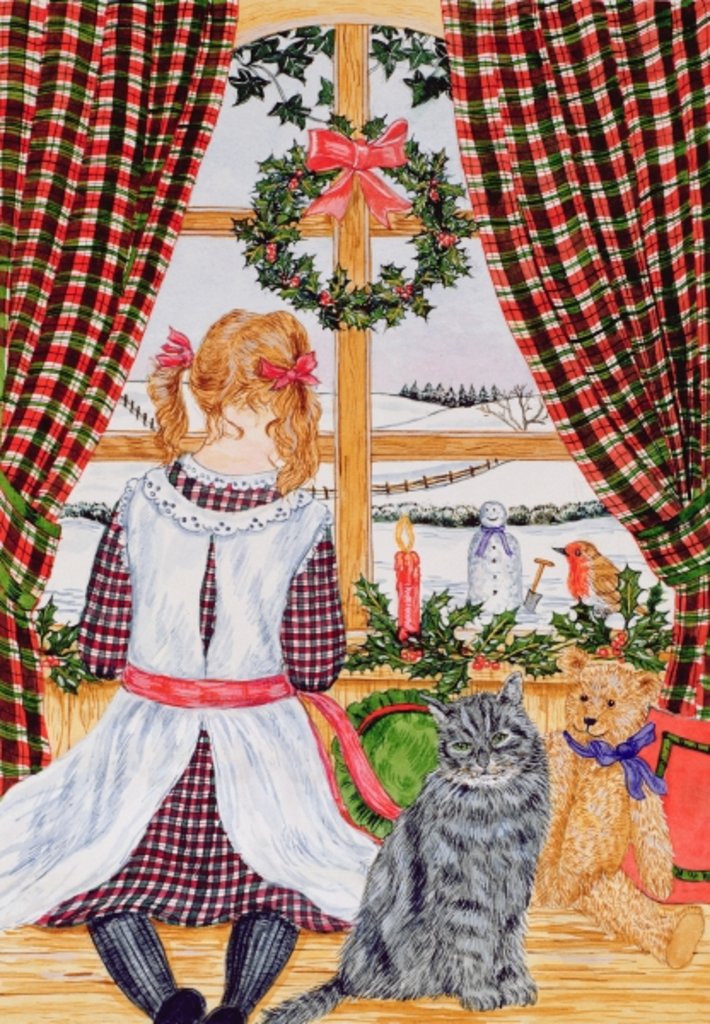 Detail of Christmas morning at the window by Catherine Bradbury