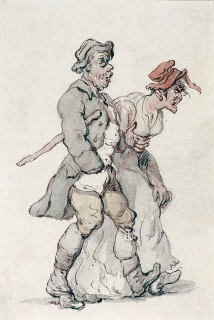 Detail of The Strollers by Thomas Rowlandson