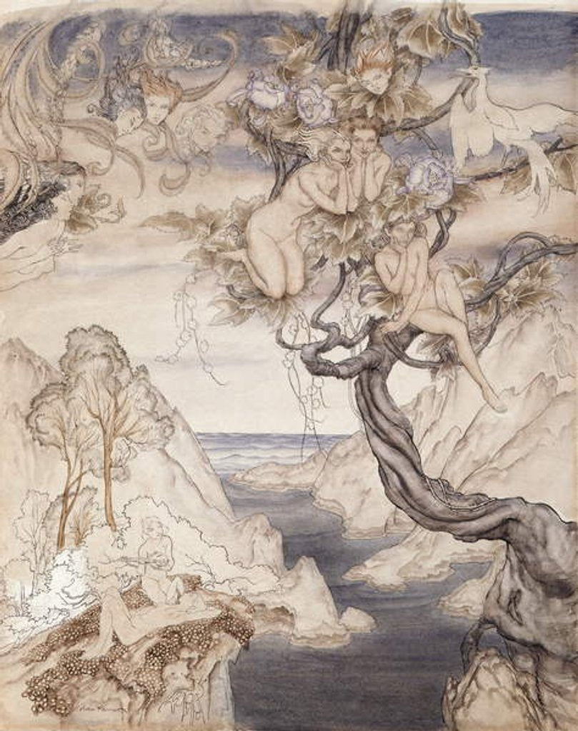 Detail of A Fairy Song, drawn for Act II, scene ii by Arthur Rackham