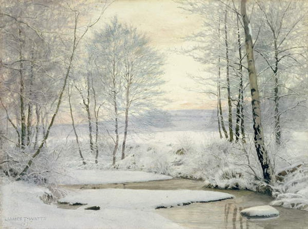 Detail of Winter Sunset by James Thomas Watts