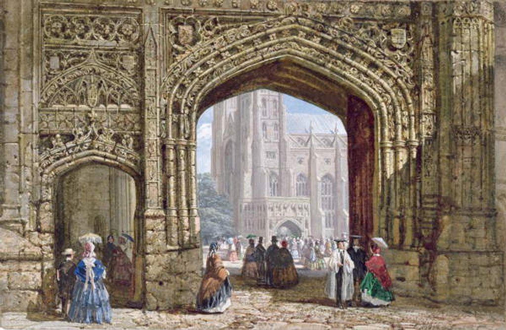 Detail of Canterbury Cathedral by Louise Ingram Rayner