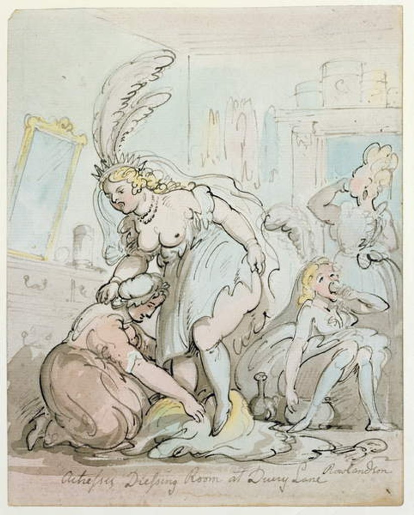 Detail of Actresses' Dressing Room at Drury Lane by Thomas Rowlandson