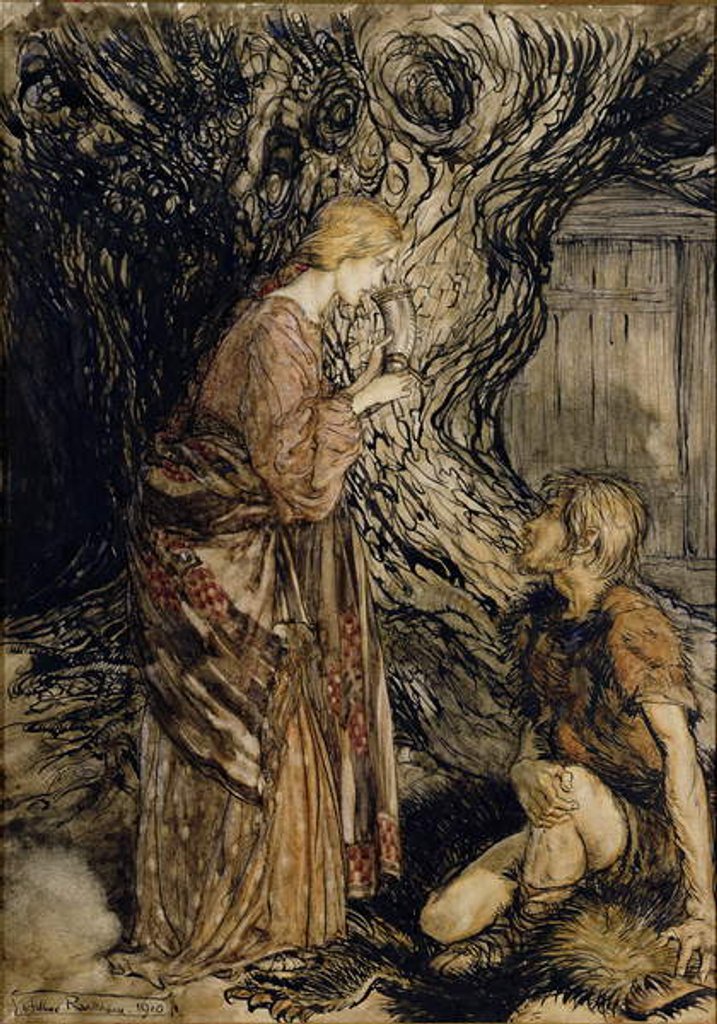 Detail of Siegmund and Sieglinde by Arthur Rackham