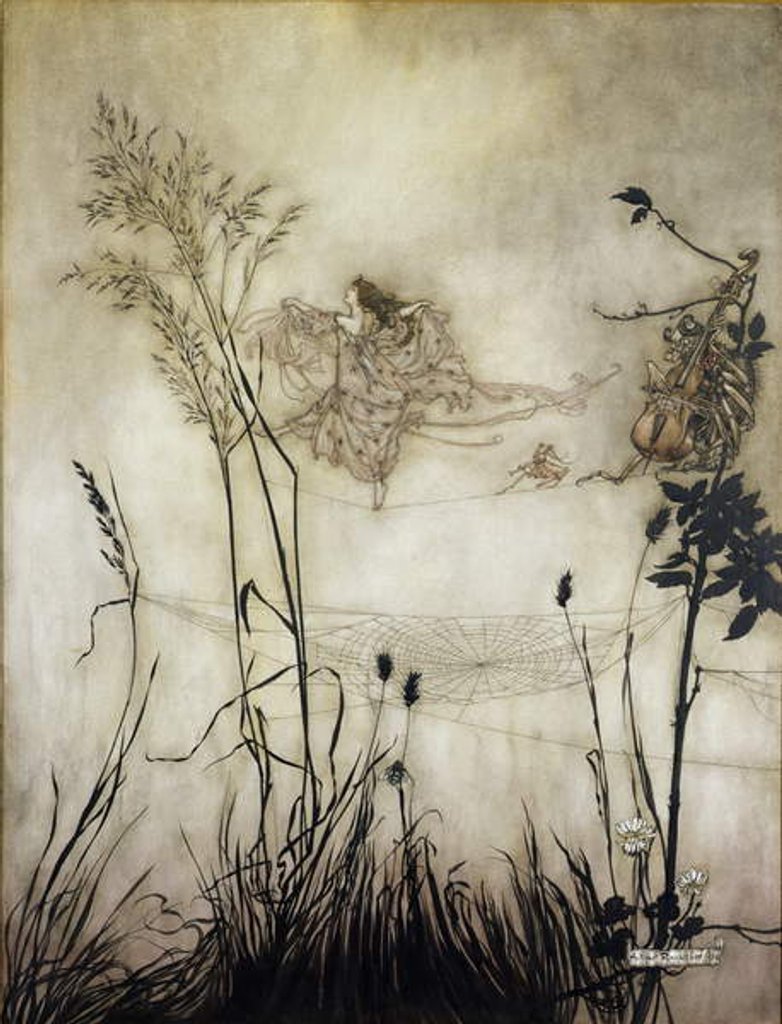 Detail of The Fairies are Exquisite Dancers, illustration in 'Peter Pan in Kensington Gardens' by J.M Barrie 1906 by Arthur Rackham