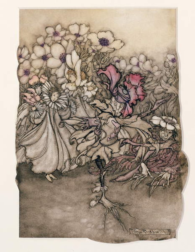 Detail of Illustration from 'Peter Pan in Kensington Gardens' by J.M. Barrie 1906 by Arthur Rackham