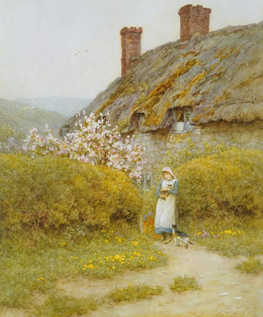 Detail of A Dorsetshire Cottage by Helen Allingham
