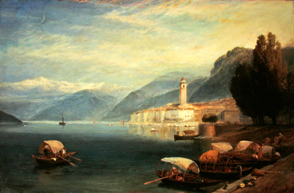 Detail of Bellagio Como by Myles Birket Foster