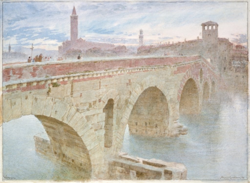 Detail of Verona, 1896 by Albert Goodwin