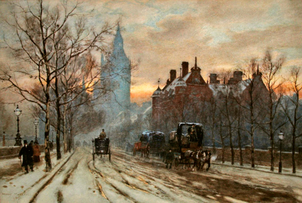 Detail of On the Embankment by Herbert Menzies Marshall