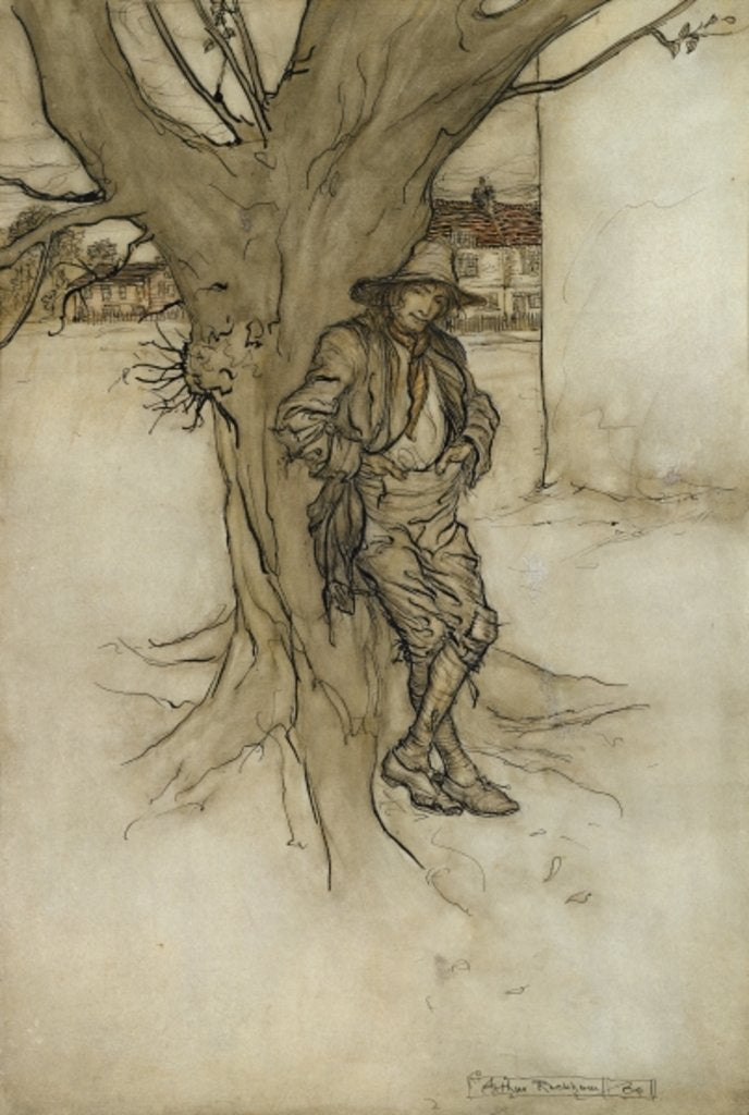 Detail of Rip's son, 'a precise counterpart of himself, as he went up the mountain', 1904 by Arthur Rackham