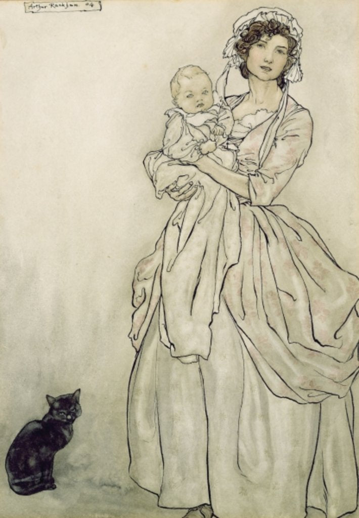 Detail of Rip's daughter and grandchild, 1904 by Arthur Rackham