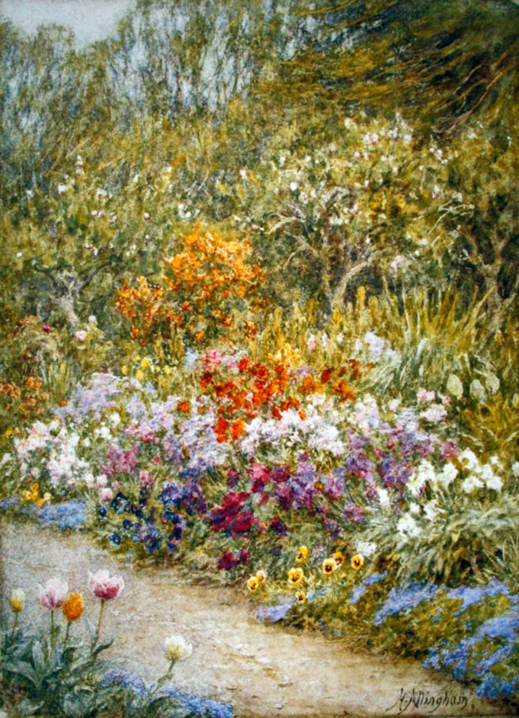 Detail of In the kitchen garden, Farringford by Helen Allingham