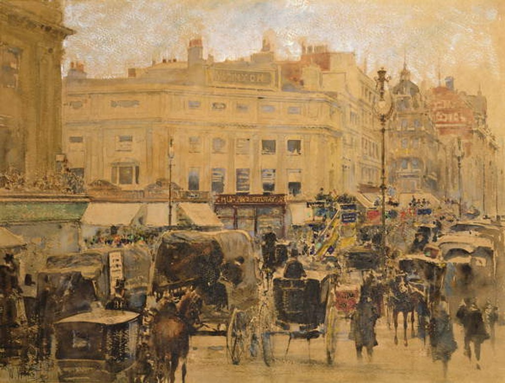 Detail of Rush Hour, Oxford Circus by William Walcot