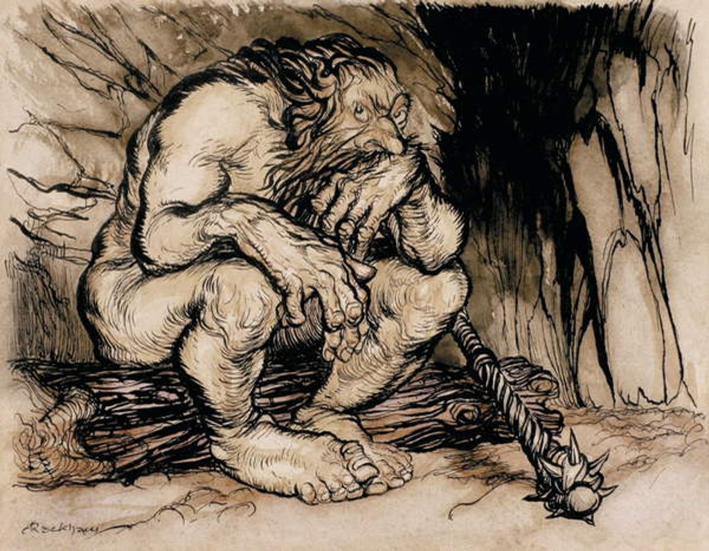 Detail of A Most Terrific Giant by Arthur Rackham