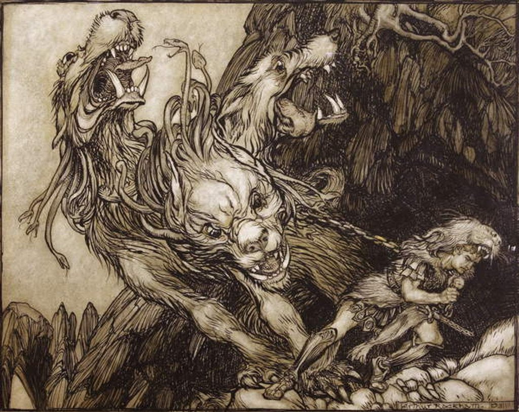 Detail of The Twelfth Labour of Hercules by Arthur Rackham
