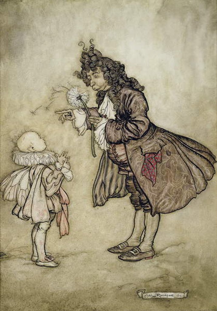 Detail of When Her Majesty Wants to Know the Time by Arthur Rackham