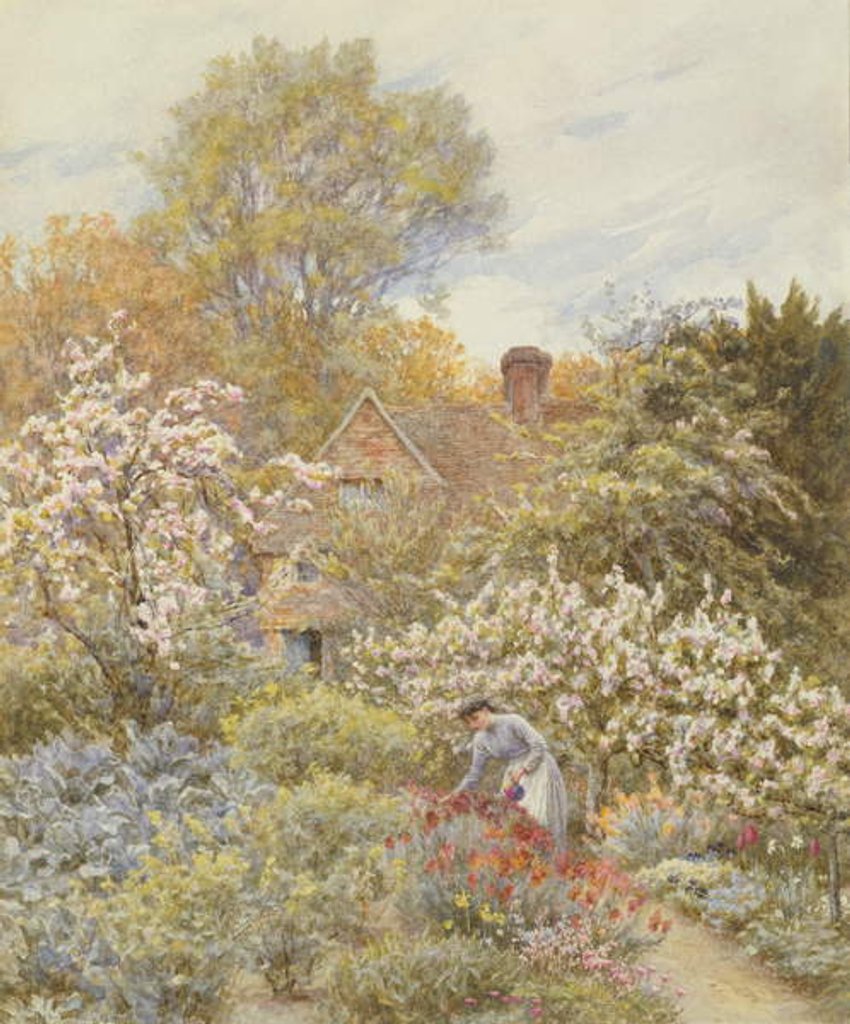 Detail of A Garden in Spring by Helen Allingham