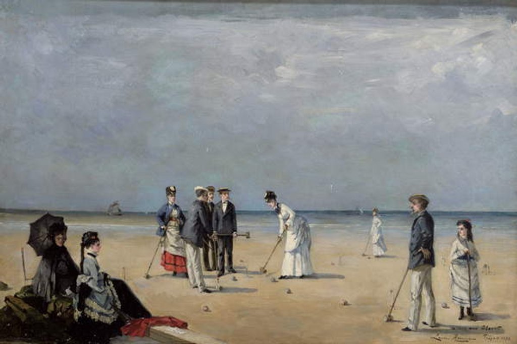 Detail of A Game of Croquet, 1872 by Louise Abbema