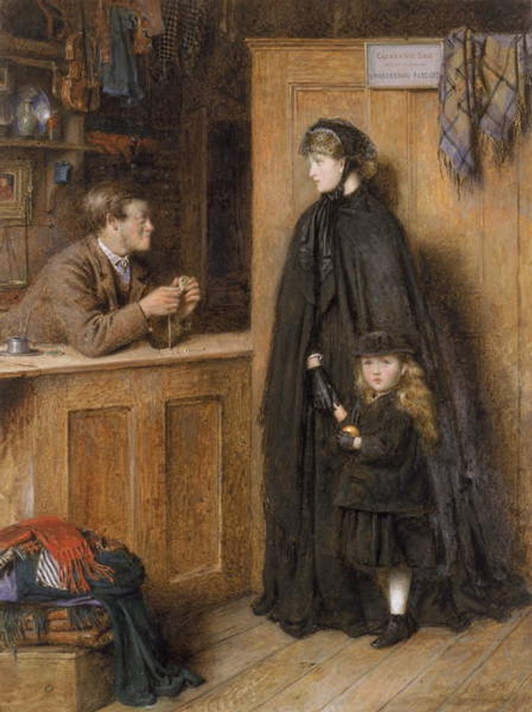 Detail of The Pawnbroker by George Goodwin Kilburne