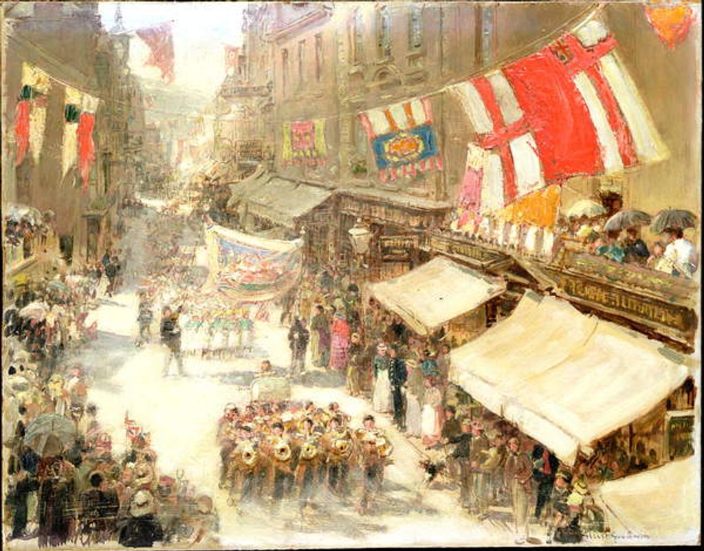 Detail of Illfracombe, Procession by Albert Goodwin