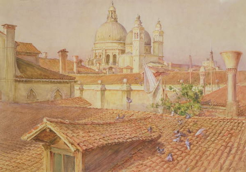 Detail of From the artist's window looking towards Santa Maria Della Salute, Venice by Walter Frederick Roofe Tyndale