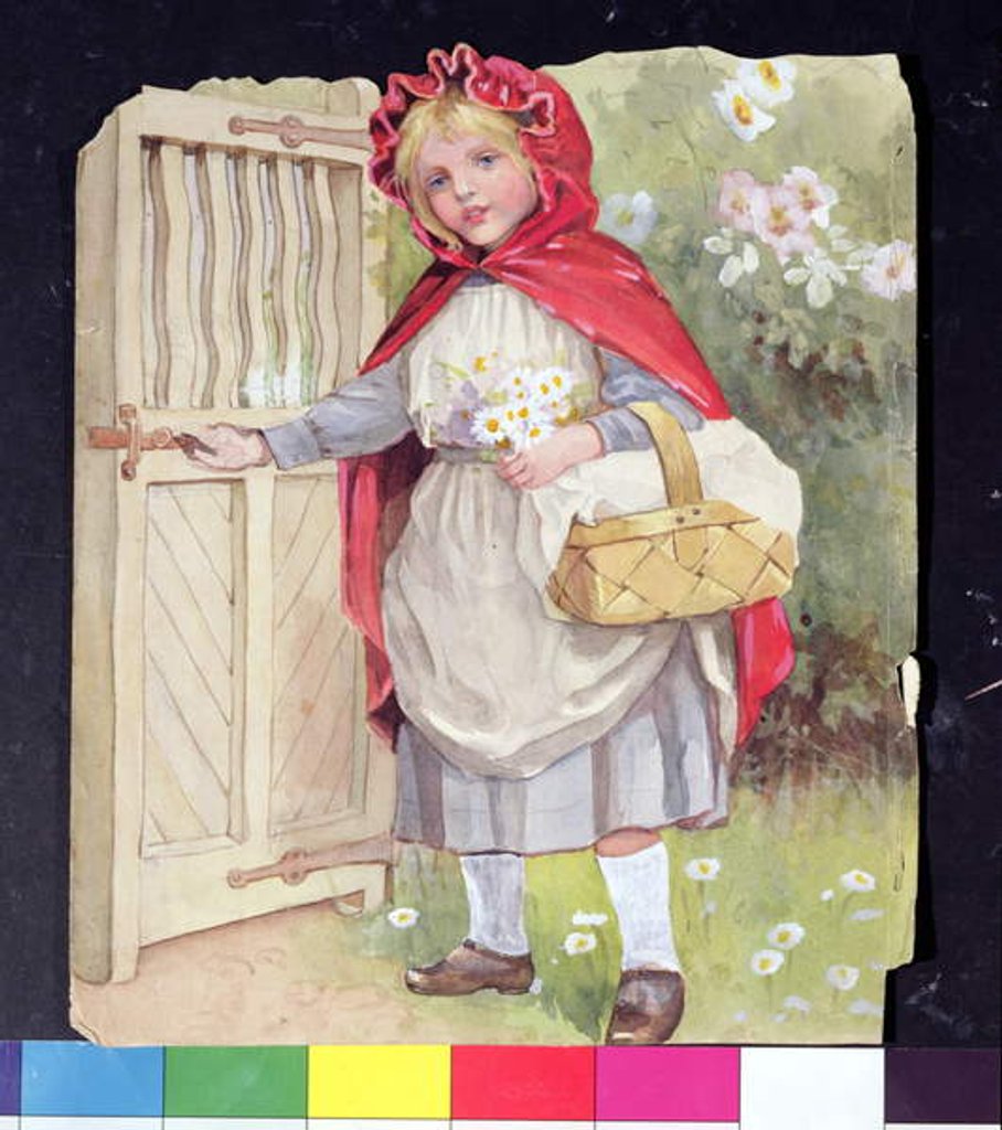 Detail of Little Red Riding Hood at the Garden Gate by Ada Dennis