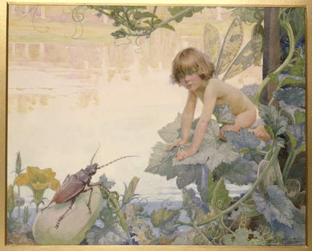 Detail of The Fairy and the Beetle, 1922 by Arthur Herbert Buckland