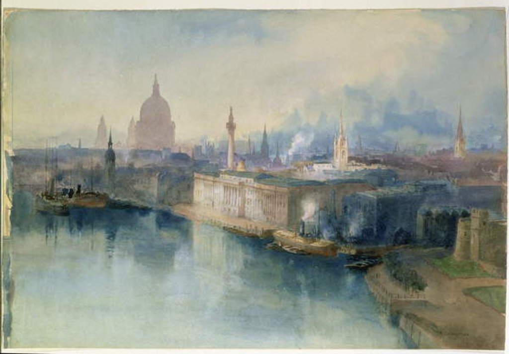 Detail of London from the Tower Bridge, 1914 by Richard Henry Wright