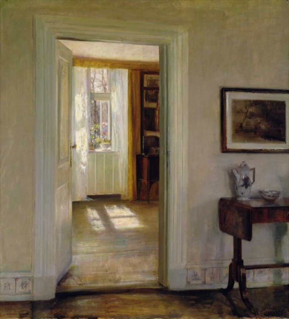Detail of Interior with Garden by Carl Holsoe
