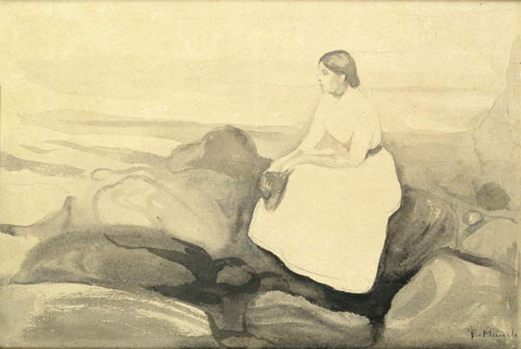 Detail of Inger on the Beach, c.1889 by Edvard Munch