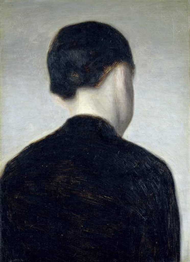 Detail of Seated Figure, Seen from Behind, 1884 by Vilhelm Hammershoi