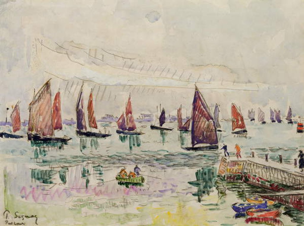 Detail of Port St. Louis by Paul Signac