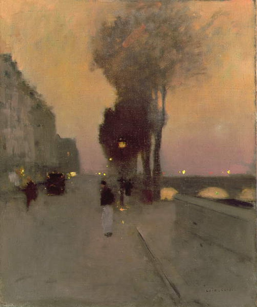 Detail of Quai Bourbon, Paris by Luigi Loir