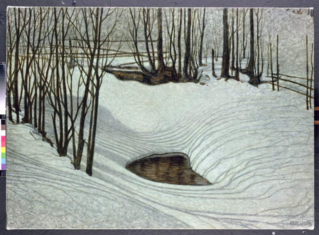 Detail of Forest in Winter, c.1905 by Bror Lindh