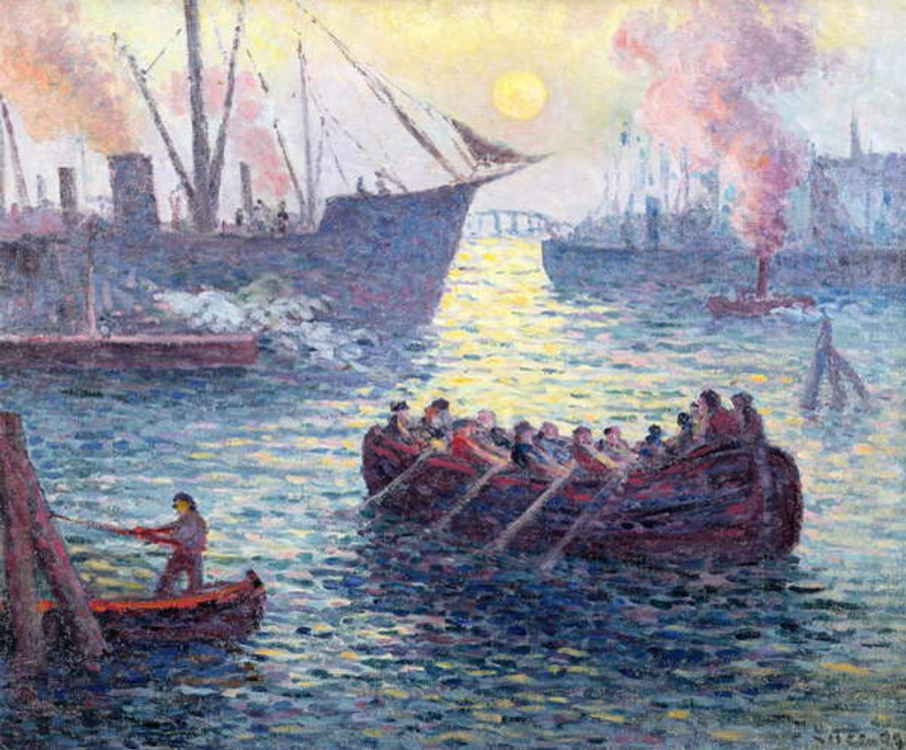 Detail of Rotterdam, the Port, 1907 by Maximilien Luce