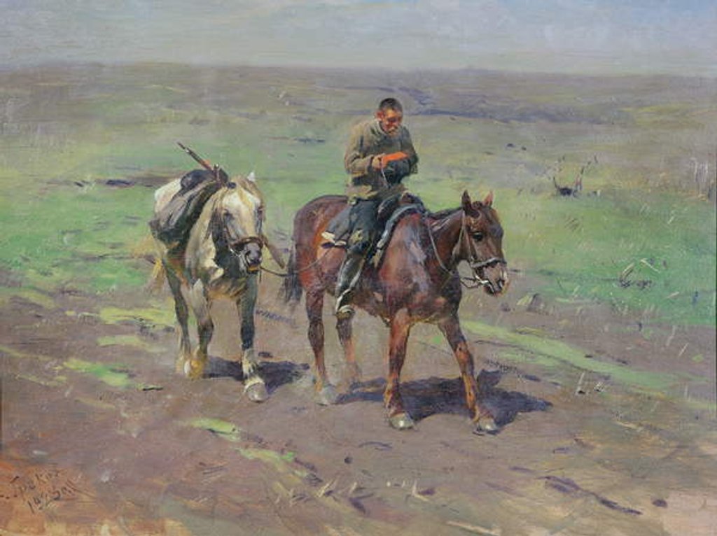 Detail of To the Budennyy Detachment, 1923 by Mitrofan Borisovic Grekov