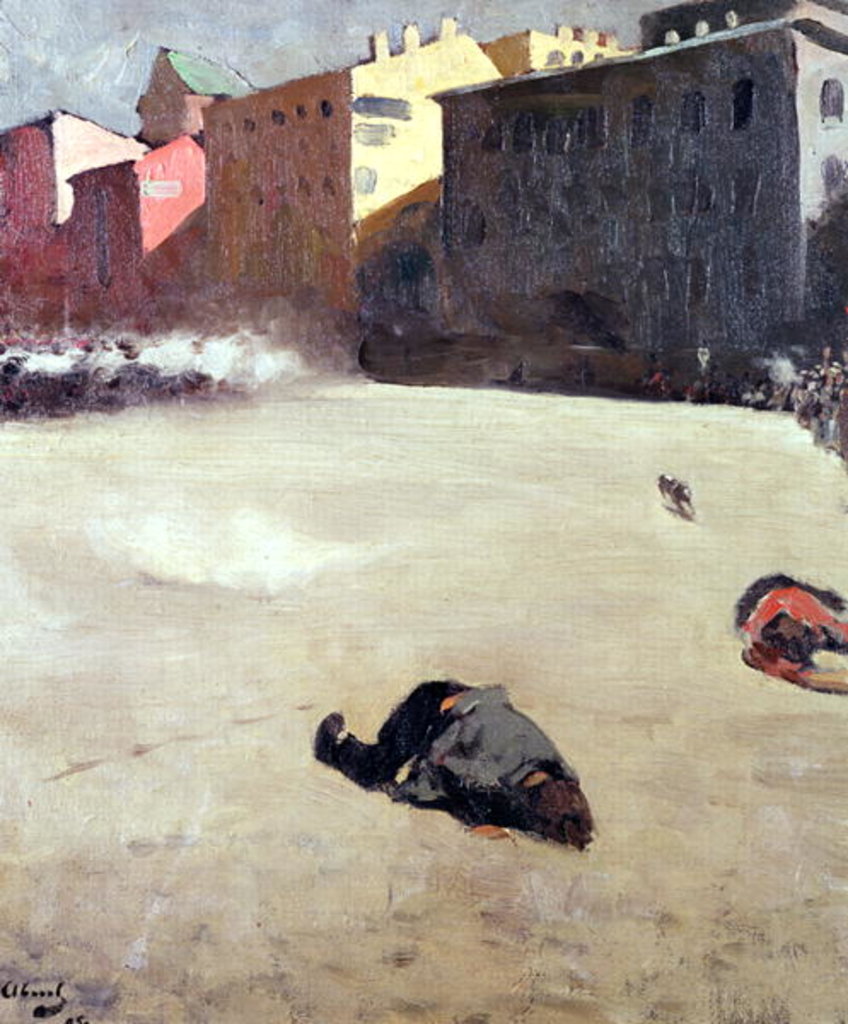 Detail of The Shooting, 1905 by Sergej Vasilevic Ivanov