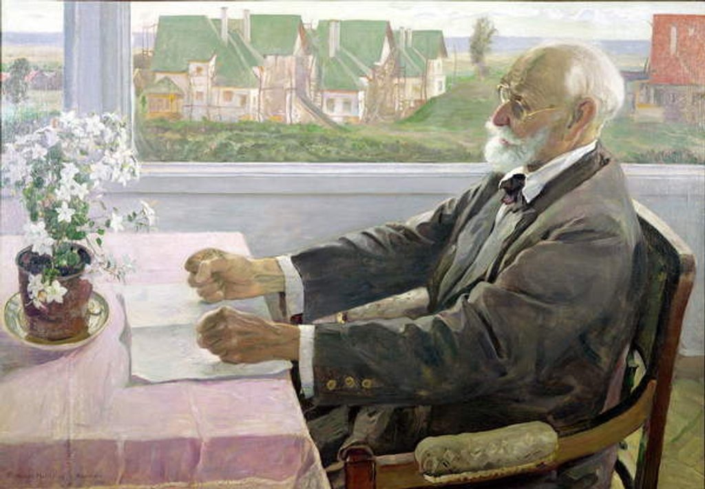 Detail of Ivan Petrovich Pavlov in his House at Koltushy, near St. Petersburg, 1935 by Mikhail Vasilievich Nesterov